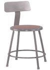 Fixed Height Heavy-Duty Lab/Shop Stools w/ Backrest - 18&quot Stool - 300-lb Weight Capacity