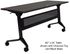 Flip & Stow Mobile Training Tables w/Privacy Panel - 60
