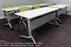 Flip & Stow Mobile Training Tables w/Privacy Panel - 60