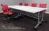 Flip & Stow Mobile Training Tables w/Privacy Panel - 60