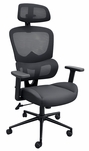 LineaForm Black Ergonomic Mesh Chair with Molded Foam Seat
