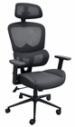 LineaForm Black Ergonomic Mesh Chair with Molded Foam Seat