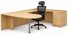 Maple Peninsula U-Shaped Workstation