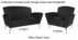 Mid-Century Style Vinyl Lounge Seating Series - Lounge Chair with Chrome Legs