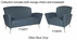 Mid-Century Style Vinyl Lounge Seating Series - Lounge Chair with Chrome Legs