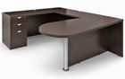 Mocha Conference U-Shaped Workstation w/Hutch