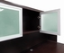 Mocha Peninsula U-Shaped Workstation w/Hutch