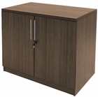 Modern Walnut 29&quotH 2-Door Cabinet