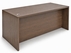 Modern Walnut Rectangular Executive Desk w/6 Drawers