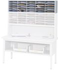 Modular Mailroom System- 25-Pocket Stackable Steel Sorter in Gray
