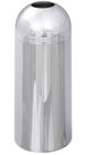 Steel Open Top Dome15 Gallon Trash Receptacle w/Chrome Finish