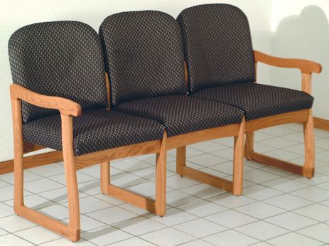 Triple Sled Base Sofa