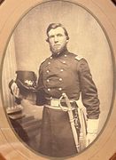 Beautiful framed armed large albumen of field grade officer