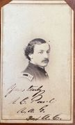 Ink signed cdv of Augustus C. Paul, POW one of the "800 Immortals"