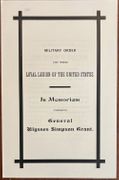 MOLLUS Obituary for General & President U. S. Grant
