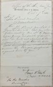 1862 AOP Document signed by (General) James Forsyth- Sheridan's Staff, 7th US Cavalry