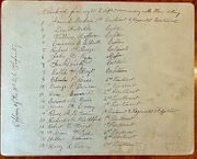 View of the back with names:
