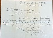 Closer view of letter: