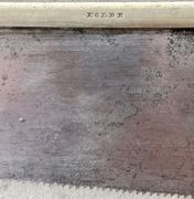 Close up view of manufacturer: