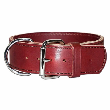 2 Inch Wide 2 ply Leather Dog Collar 