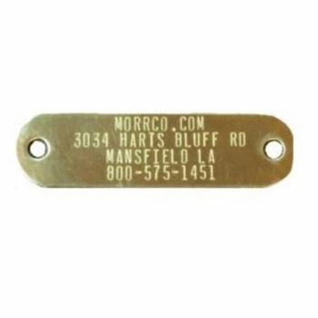3/4 in wide Brass Name Plates for Dog Collars