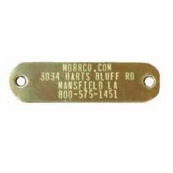 3/4 in wide Brass Name Plates for Dog Collars