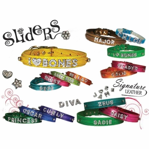 3/4 inch Leather Slider Collars