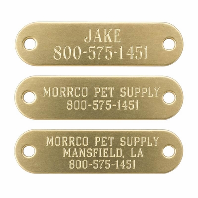 3/4 inch wide Engraved Brass Name Plate