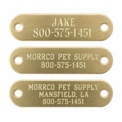 3/4 inch wide Engraved Brass Name Plate