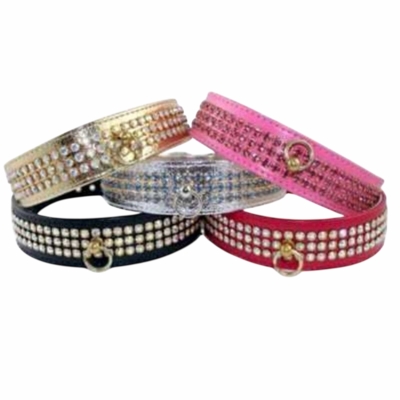 3 Rows of Rhinestones Collar