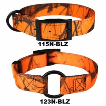 Blaze Orange Camo Dog Collars