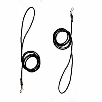 Braided Leather Dog Show Lead 3 Ft.