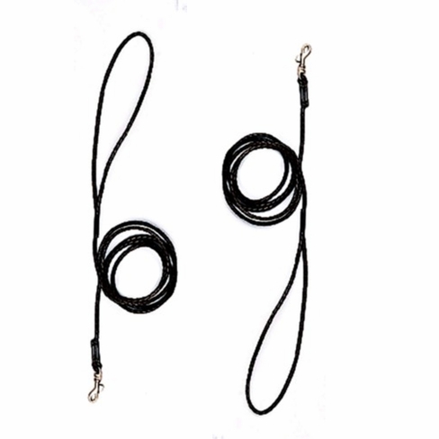 Braided Leather Show Lead 4 Ft.