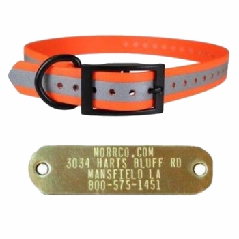 1 in Cut To Fit Dog Collar with Name Plate