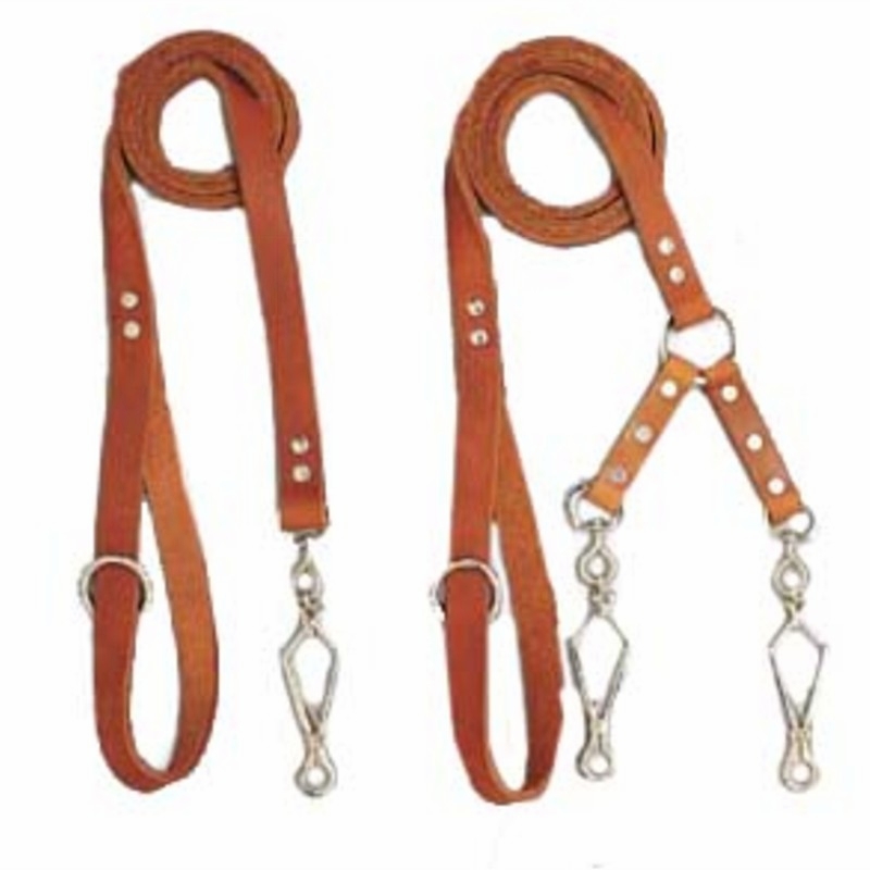 French Snap Leather Dog Leads