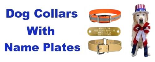 Dog Collars with Name Plates