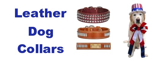 Leather Dog Collars with Studs