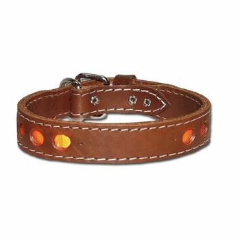 Inlaid Reflective Dog Collar 1-1/4 Inches Wide