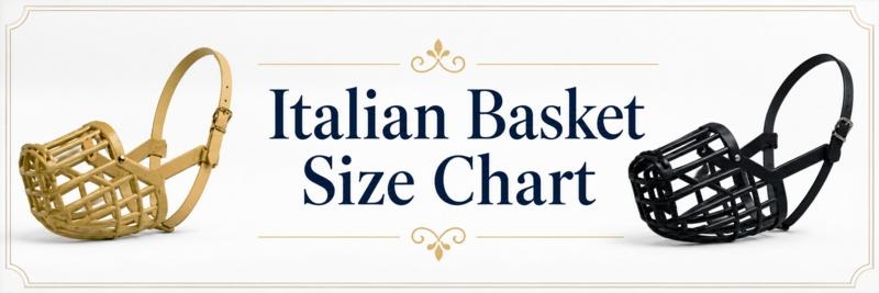Italian Basket Dog Muzzle Size Chart