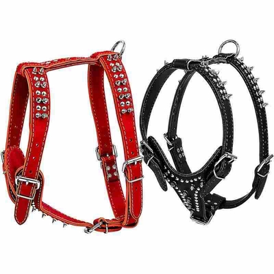 Leather Harness with Spikes