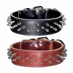 Leather Spike Collar 2 inches wide