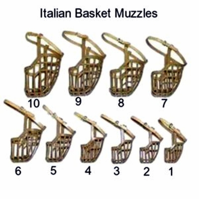 Omnipet Italian Basket Muzzles All 10 sizes