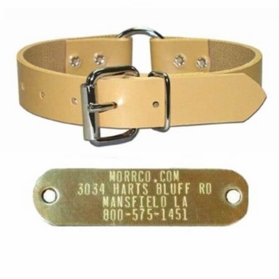 Perma Dog Collar with Name Plate 1 inch wide