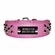 Pink Leather Collar with Studs and Name Plate