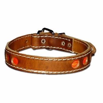 Reflective Leather Dog Collars