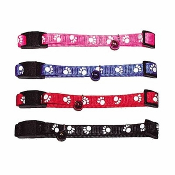 Reflective Paw Print Cat Collar