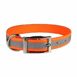 Reflective Stripe Dog Collar 1 inch wide