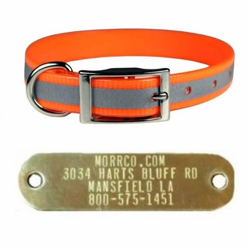 Reflective Sunglo Collar with Name Plate