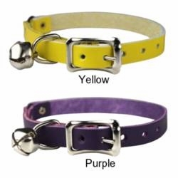 Safety Stretch Leather Cat Collars