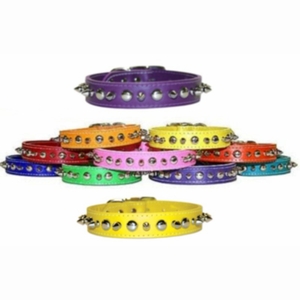 Spike Leather Collars sizes 10, 12 and 14 CLEARANCE